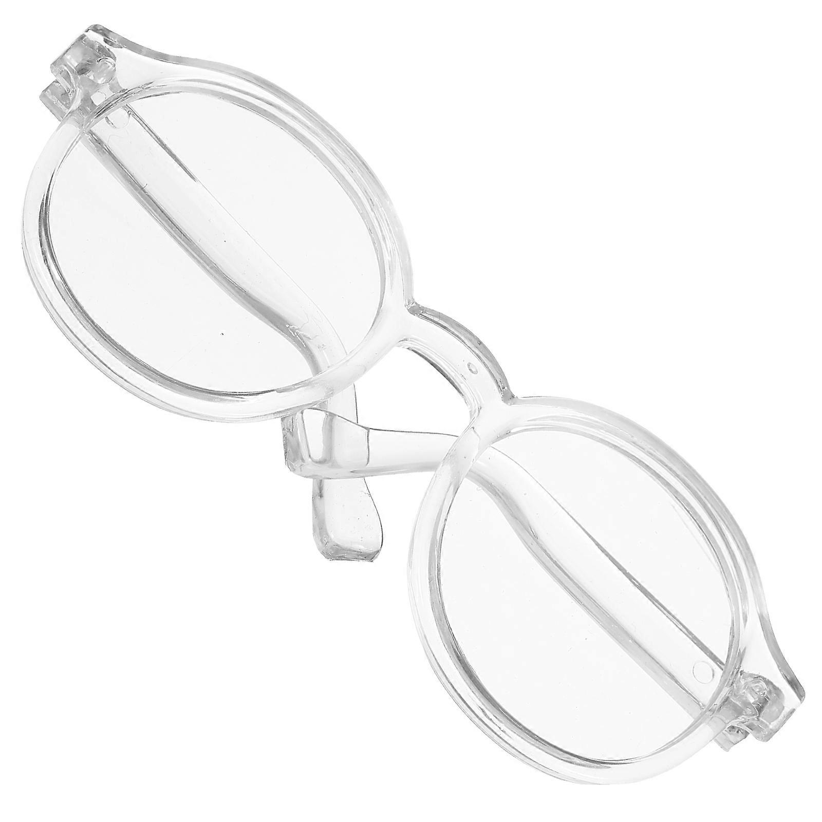 Practical Doll Glasses Plastic Doll Eyeglasses for Dress Up 2Pcs