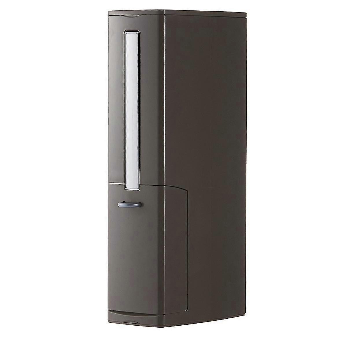 Bathroom Trash Can, Toilet Brush Set, Small Trash Can, Ultra-Thin Plastic Trash Can with Lid