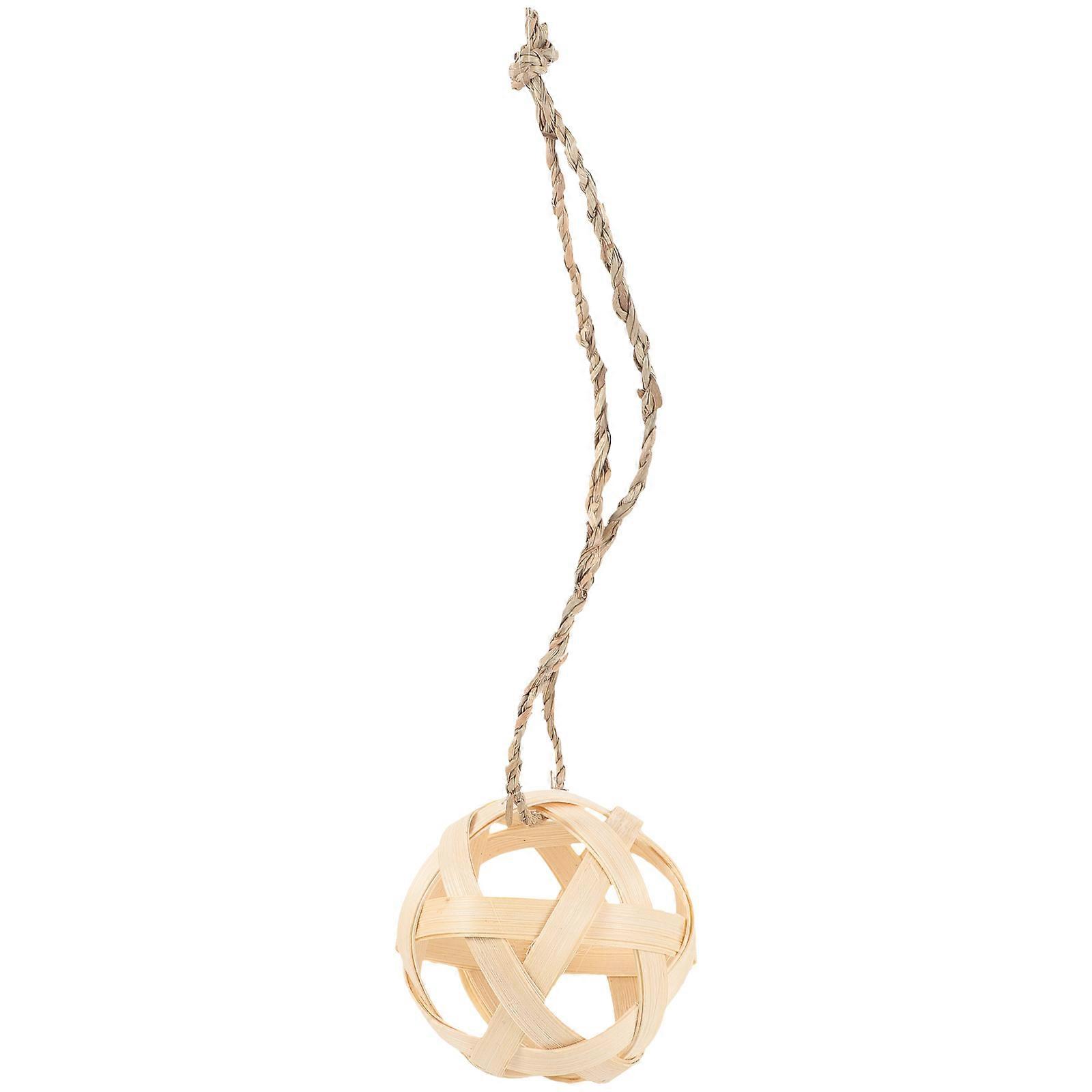 Rabbit Feeder Bamboo Hanging Ball for Small Pets 3Pcs Set