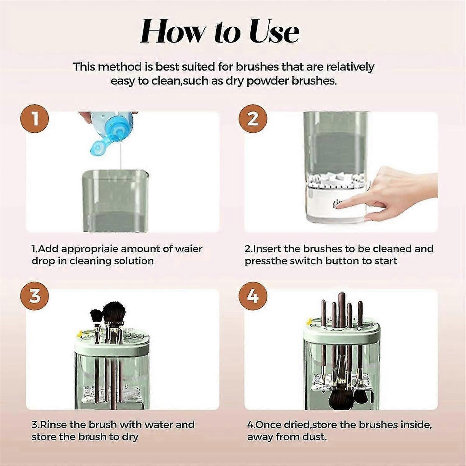Electric Makeup Brush Cleaner Fast and Efficient Machine Compact
