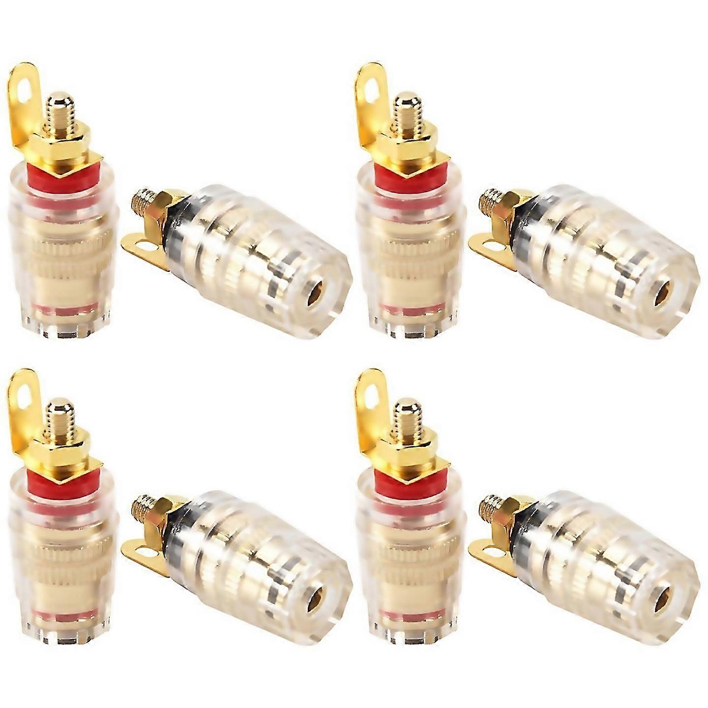 For 8pcs 4mm Amplifier Speaker Terminal Binding Post Banana
