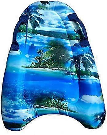 Sommarsimning flyta pool ring uppblåsbar boogie board vattenaktiviteter -blå rand