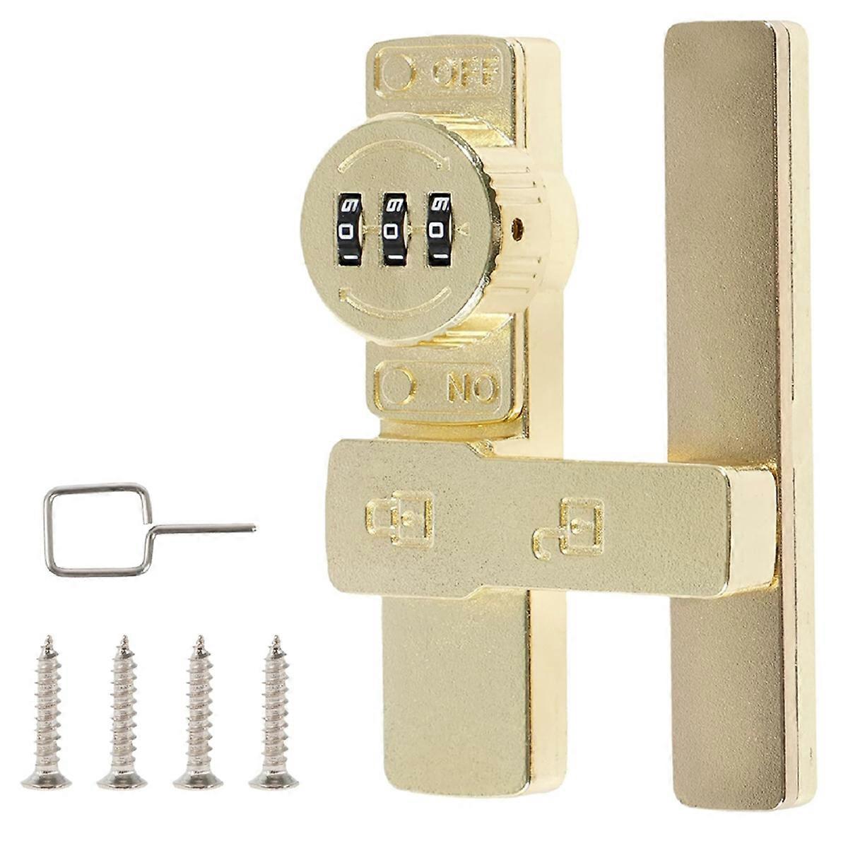 Barn Door Lock, Flip Latch Lock with 3 Digit Combination,180 Degree Sliding Door Password Locks (180)