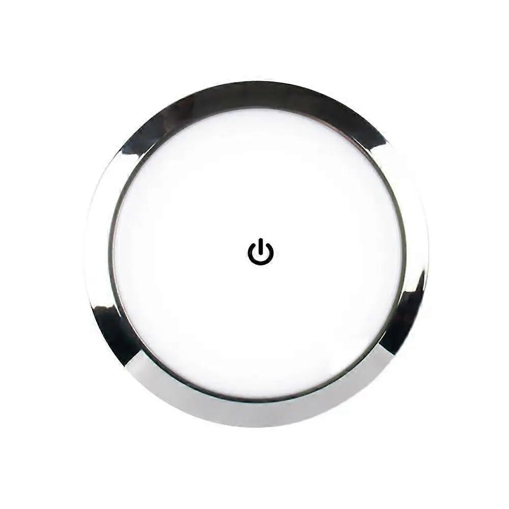 12V/24V Ceiling Lamp Reading Light LED Touch Lamp Ultra-Thin Round Dome Light for Caravan Boat Yacht Camping Car 7.3cm