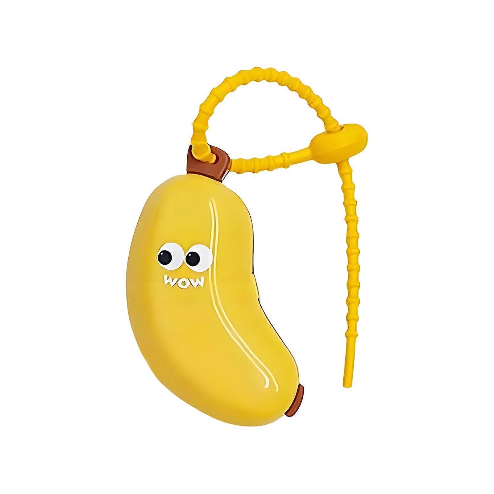 Banana Toothbrush Protective Cap Portable Toothbrush Holder With Silicone Toothpaste Dispenser Compact Travel Case