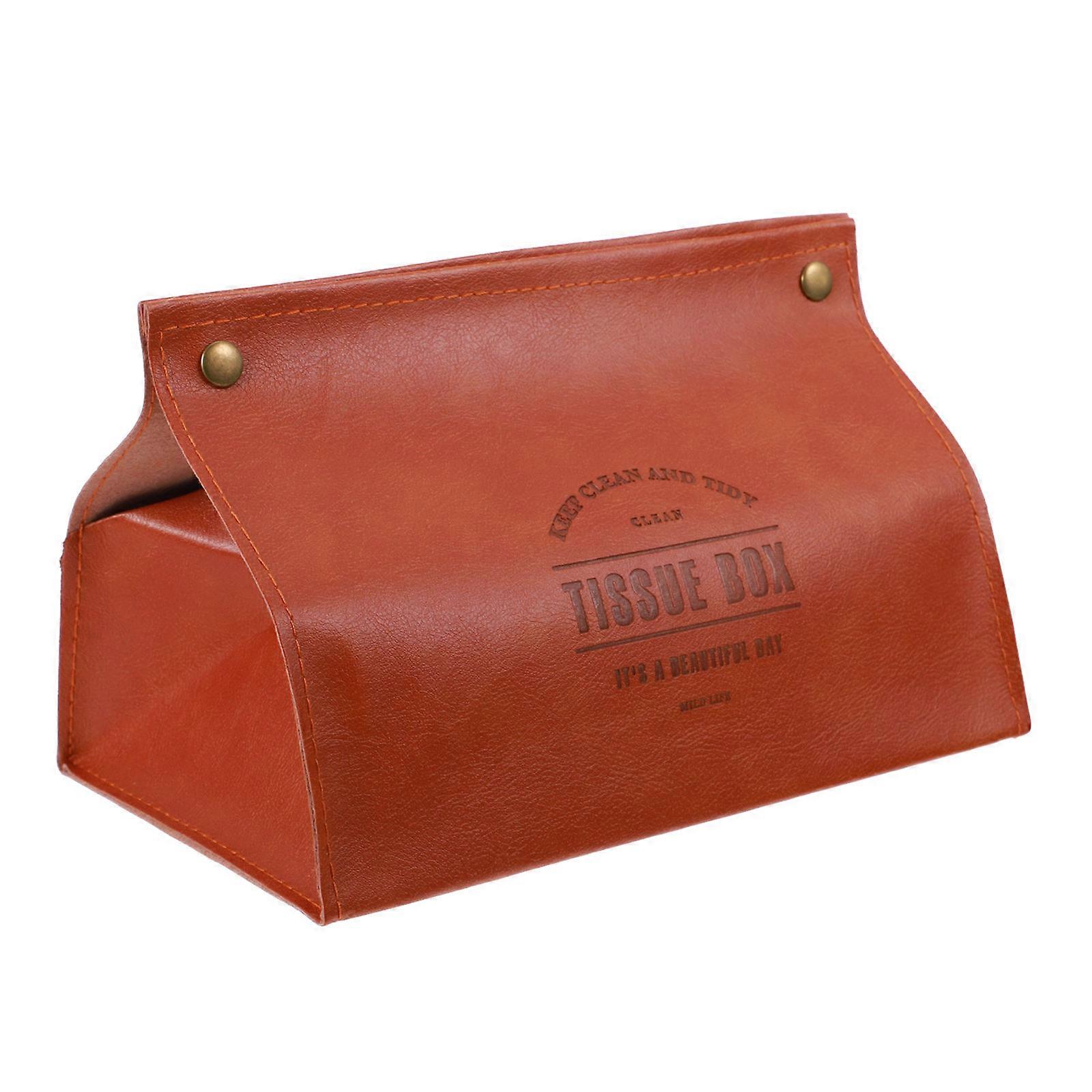 Orange Tissue Box for Storage Use 1Pcs Paper Holder