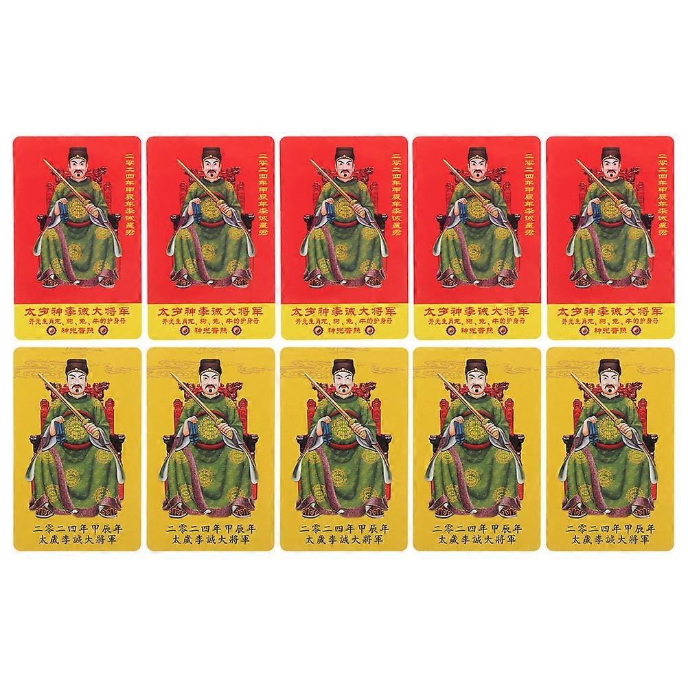 Taisui Amulet Card for Decor Chinese Style 40Pcs