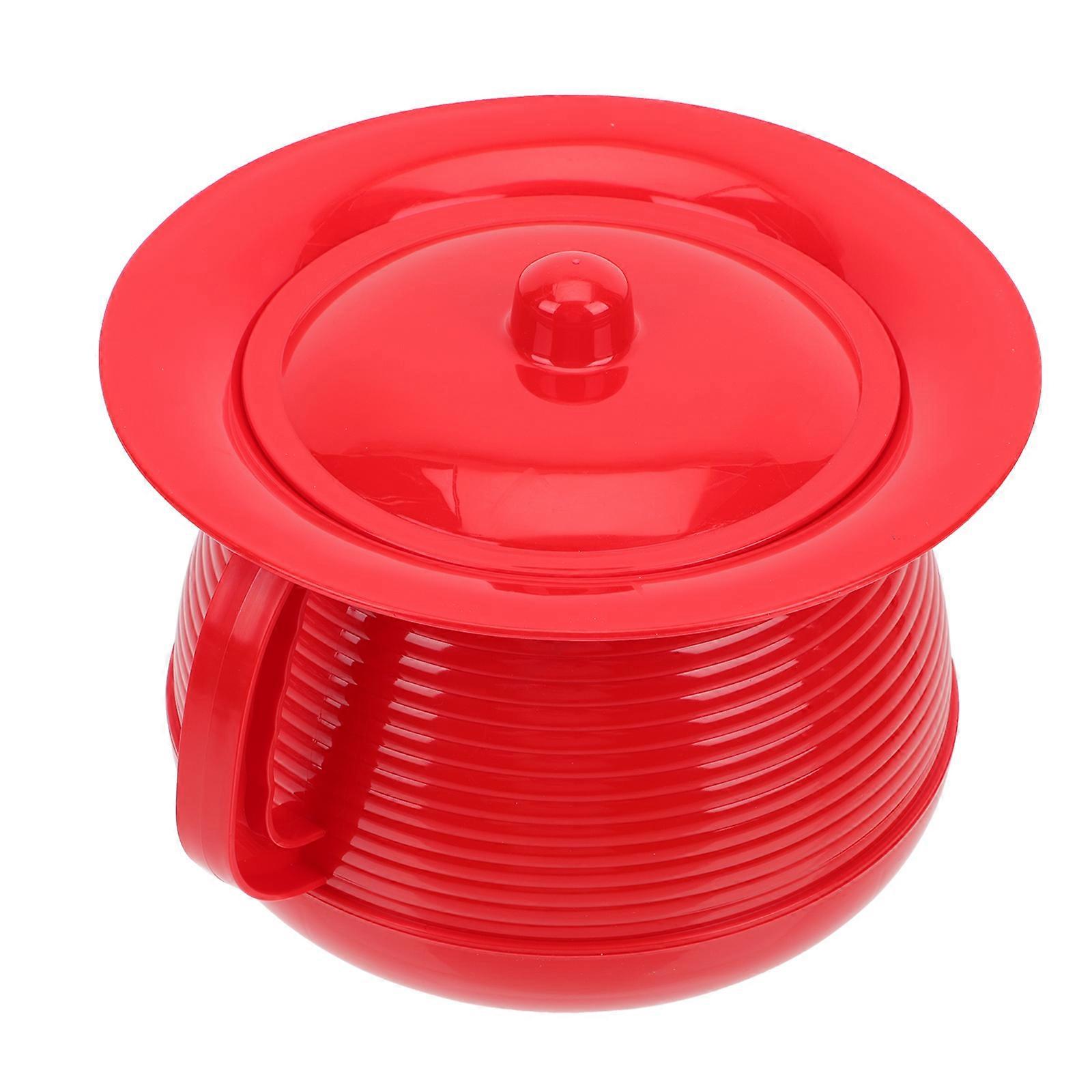 Adult Urinal Pail Pot for Portable Use 2Pcs Durable Plastic Spittoon with Lid