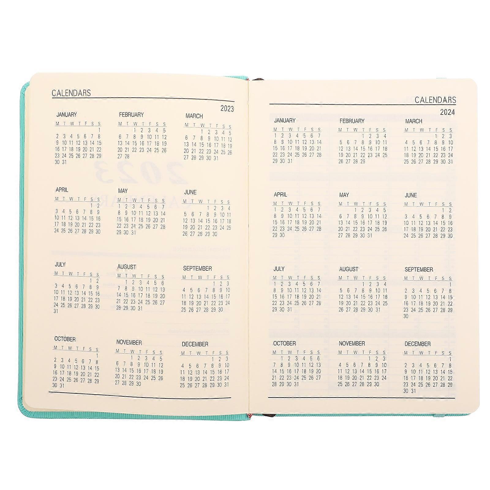 Planner 2023 Notepad for Schedule Recording 3Pcs Multi-Function Sky-Blue Notepad