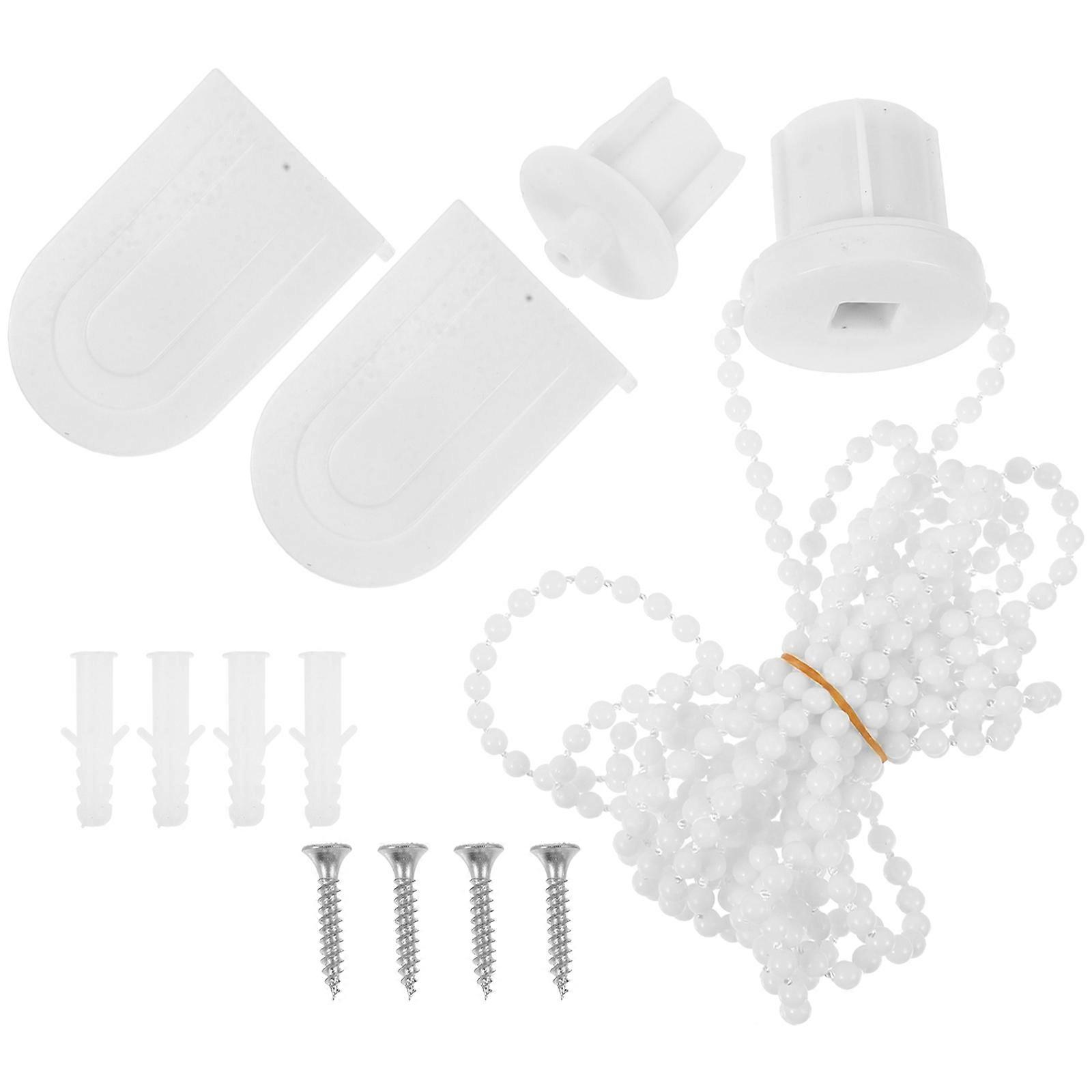Roller Blind Fittings Replacement Kit with Beaded Chain for Curtain Repair 4Sets