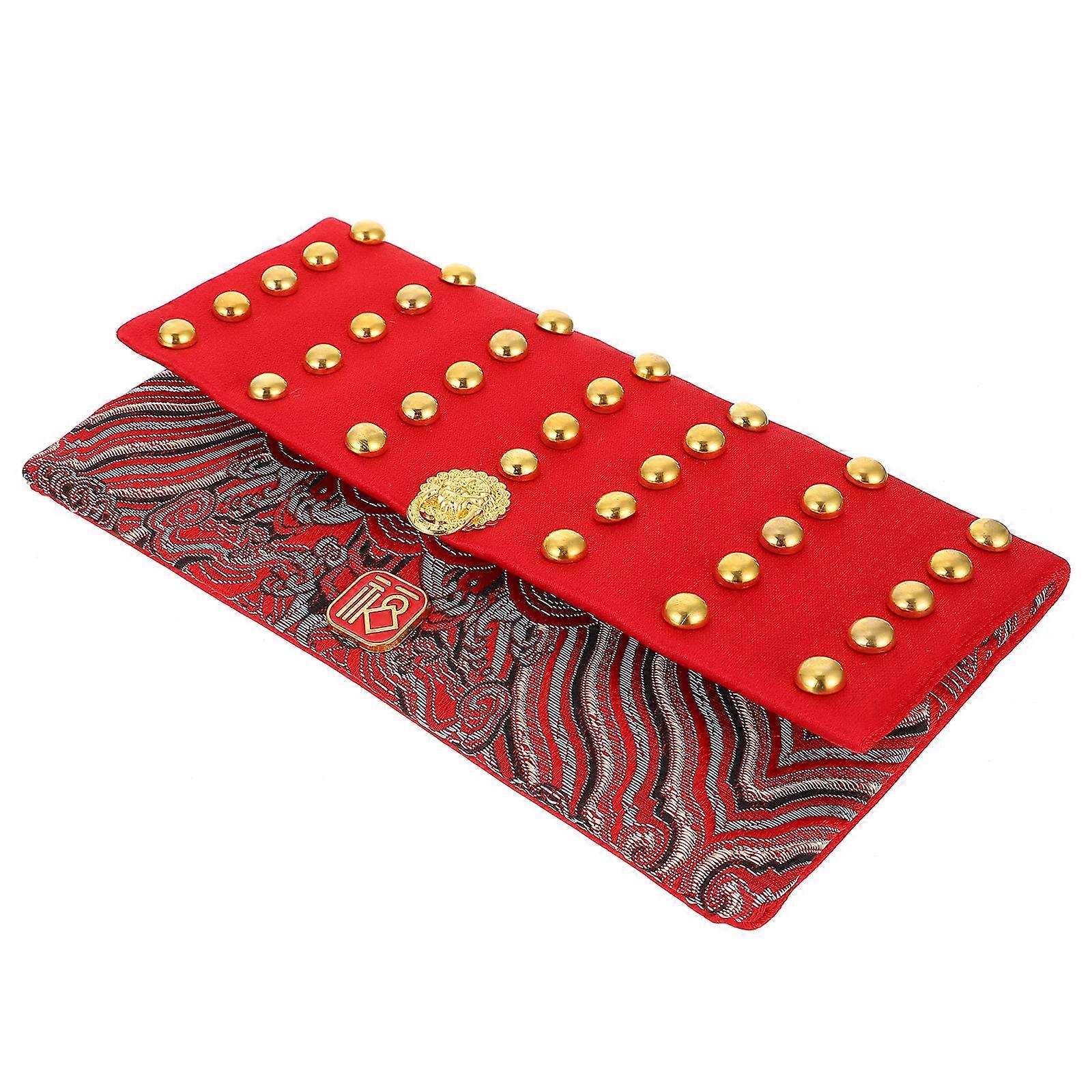 Chinese New Year Red Envelope Cloth Red Packet for New Year 1Pcs Money Pocket