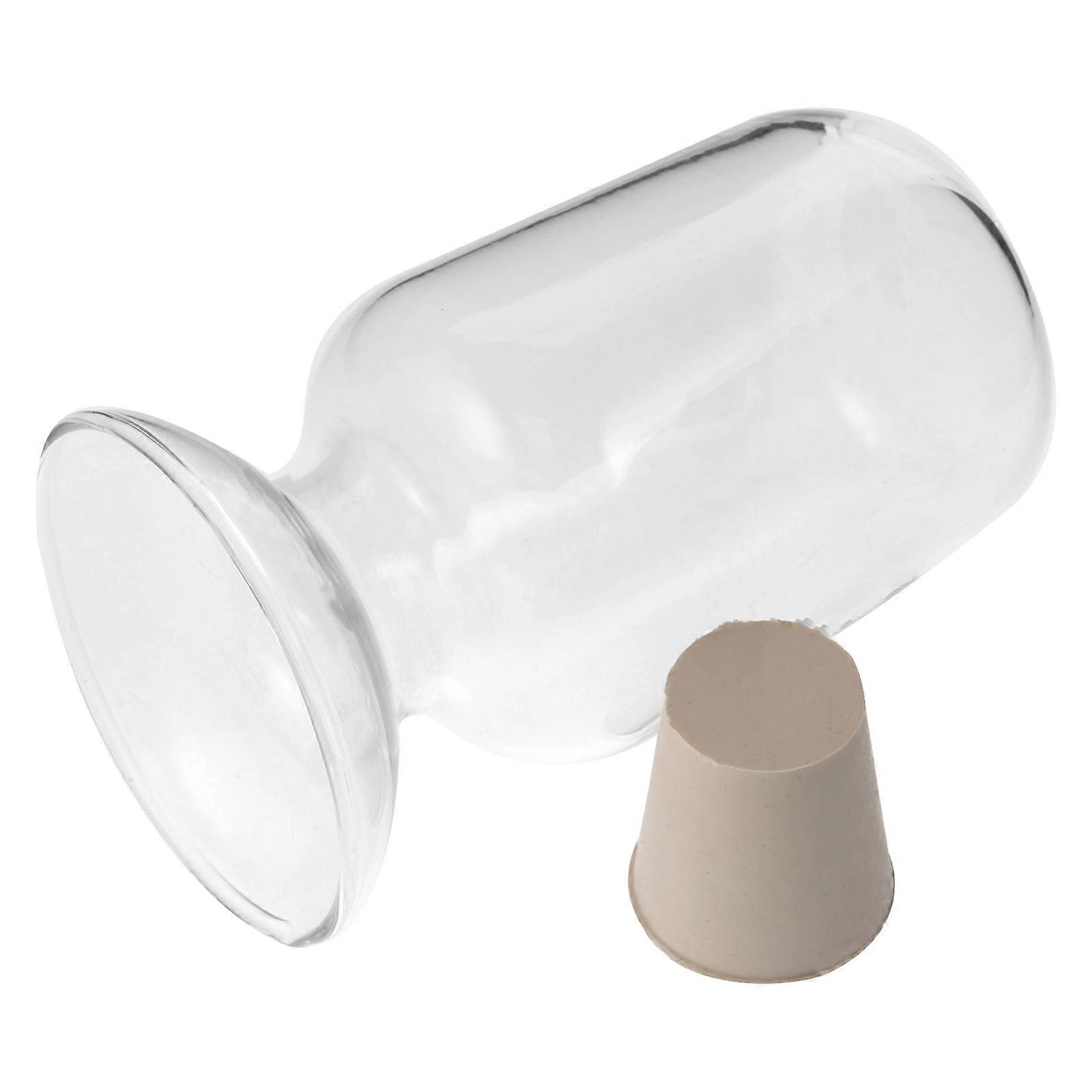 Glass Storage Bottle with Stopper for Sample Keeping 5Pcs Transparent Set