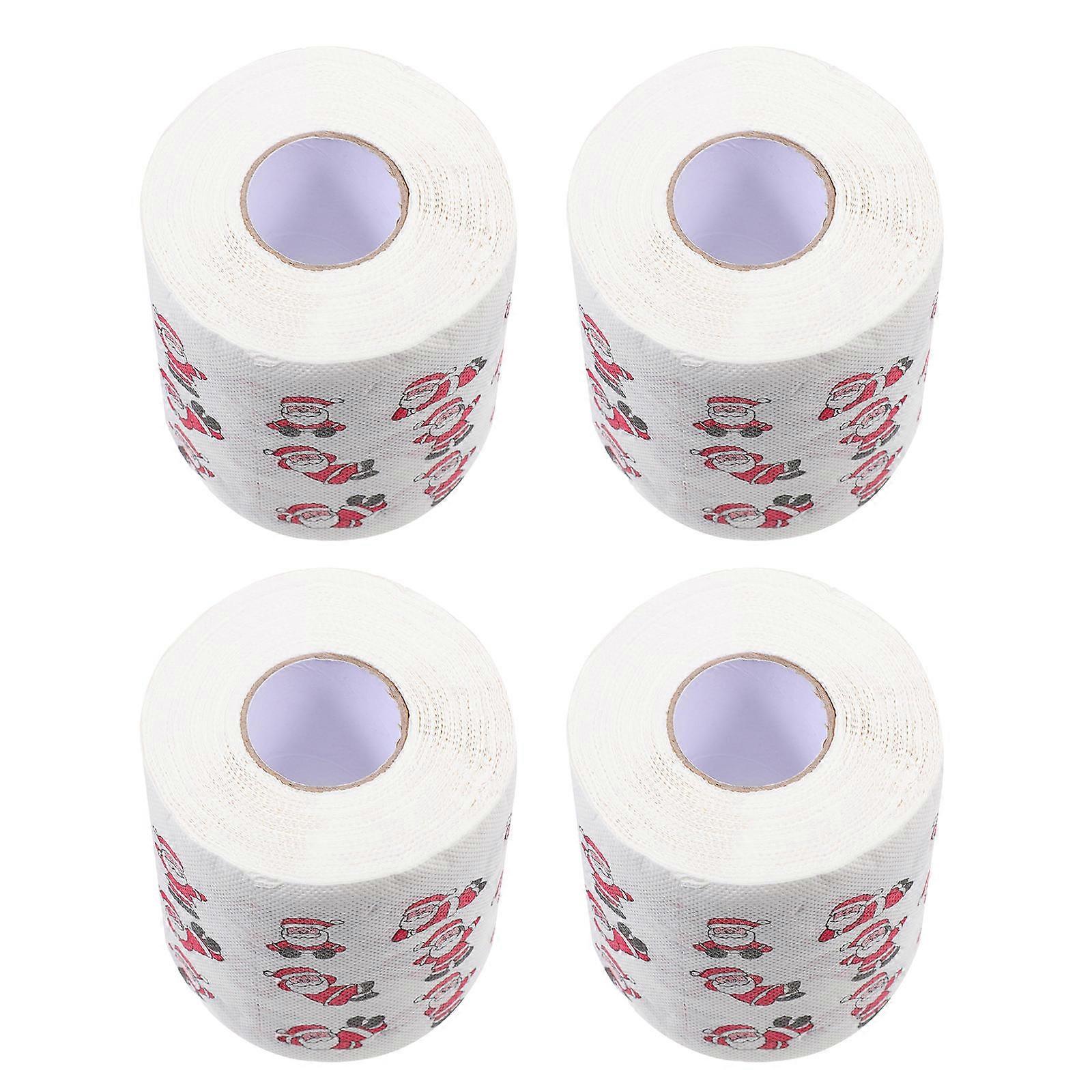 Christmas Pattern Roll Paper for Home with 12 Rolls