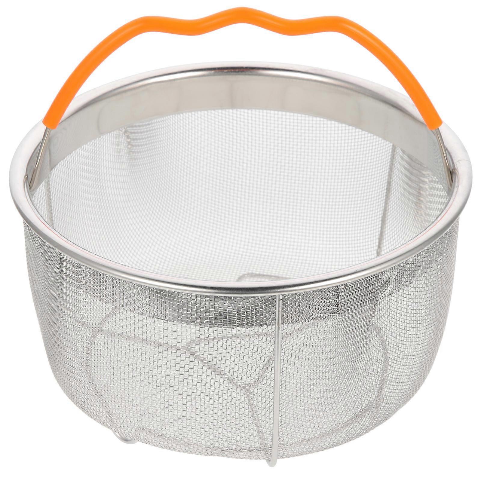 Kitchen Fried Food Basket for Draining Vegetable Silver 2Pcs Stainless Steel