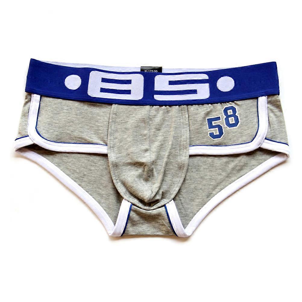 Mens Grey U Convex Underwear for Comfortable Fit 3Pcs Set