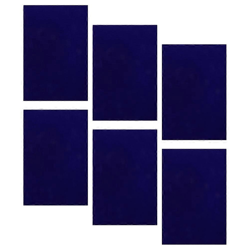 Self Adhesive Dark Blue Flocking Sheets for Jewelry Box Liner 6Pcs Soft Material