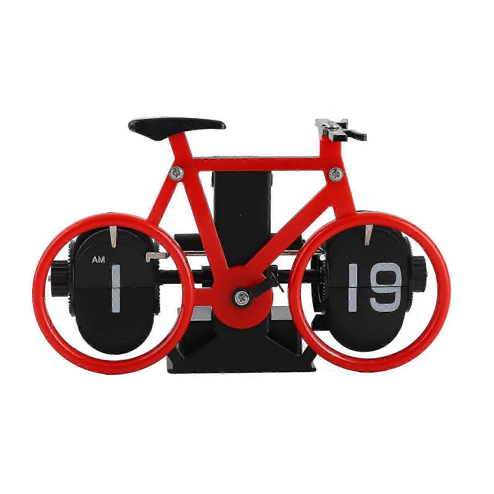 2025 Vintage Flip Desk Bike Shape Retro Mechanical Battery Powered Gear Operated Timer Reminder Table Clock for Office Home