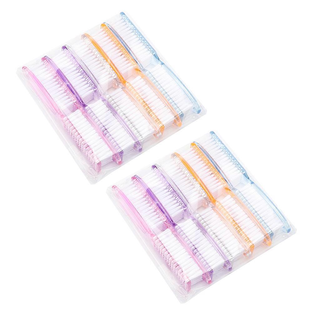 Nail Cleaner Brush 40Pcs for Dust Cleaning with Long Handle Assorted Color