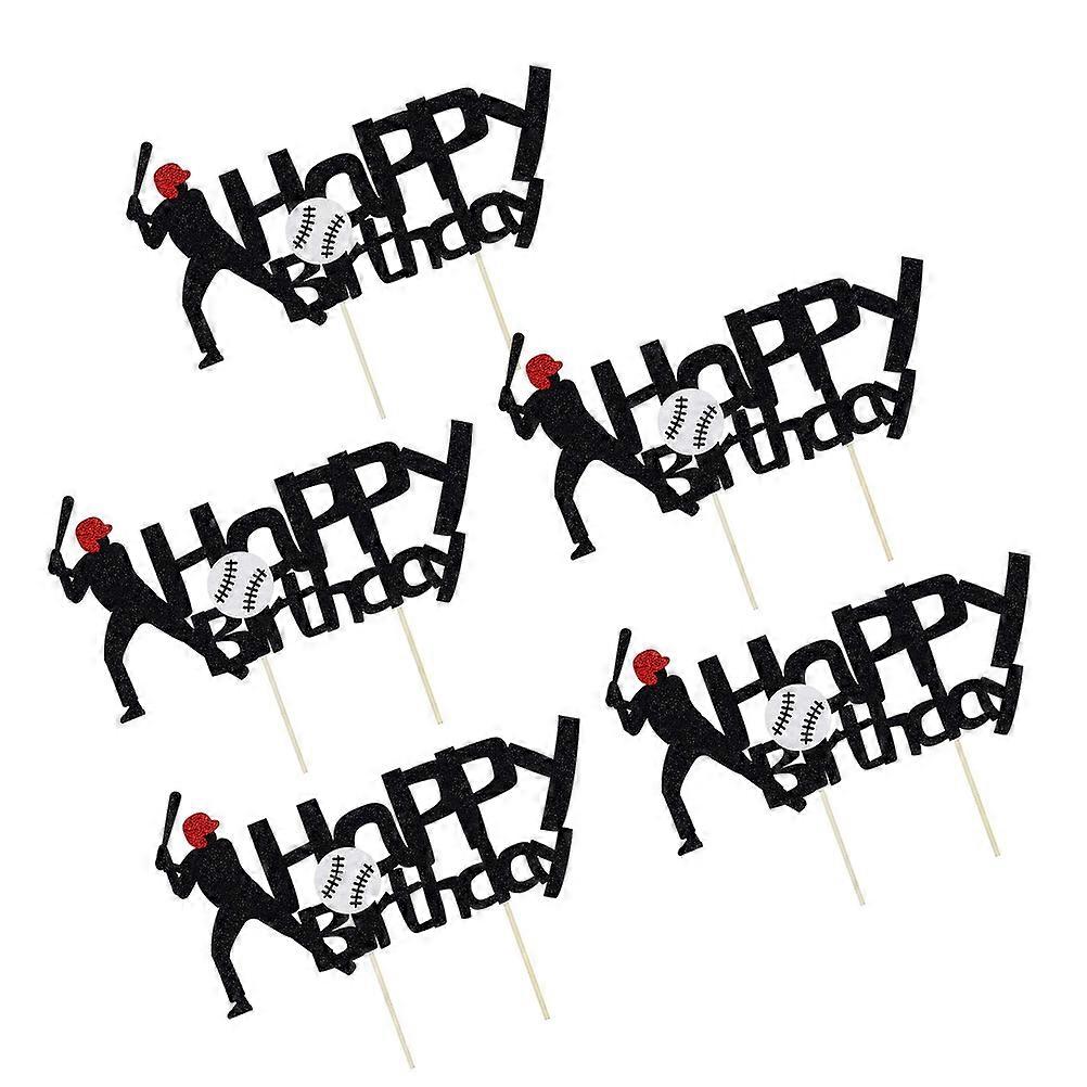 Party Cake Toppers Baseball Theme for Decoration 15Pcs