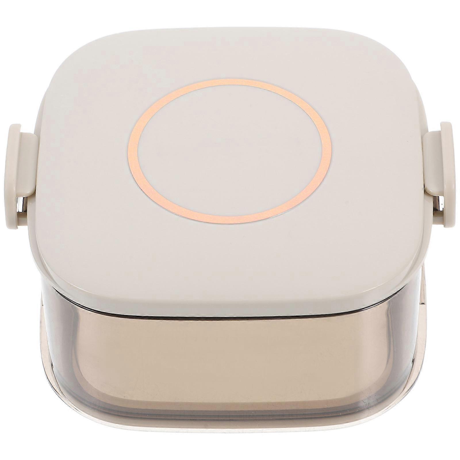 Spice Storage 3Pcs Airtight Food Containers For Kitchen Use Clear Khaki Plastic Rectangular Design