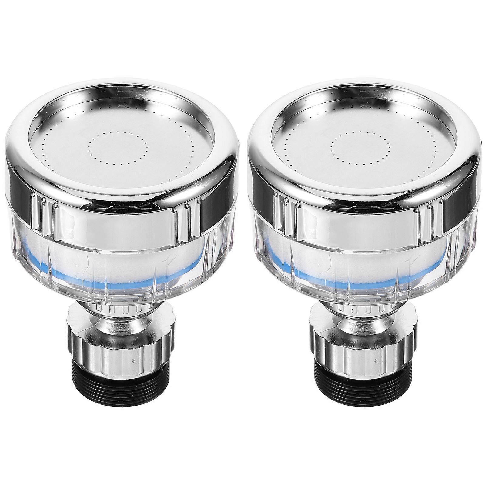 Bathroom Sink Faucet Filter Water Purifier for Sink 8Pcs Silver ABS