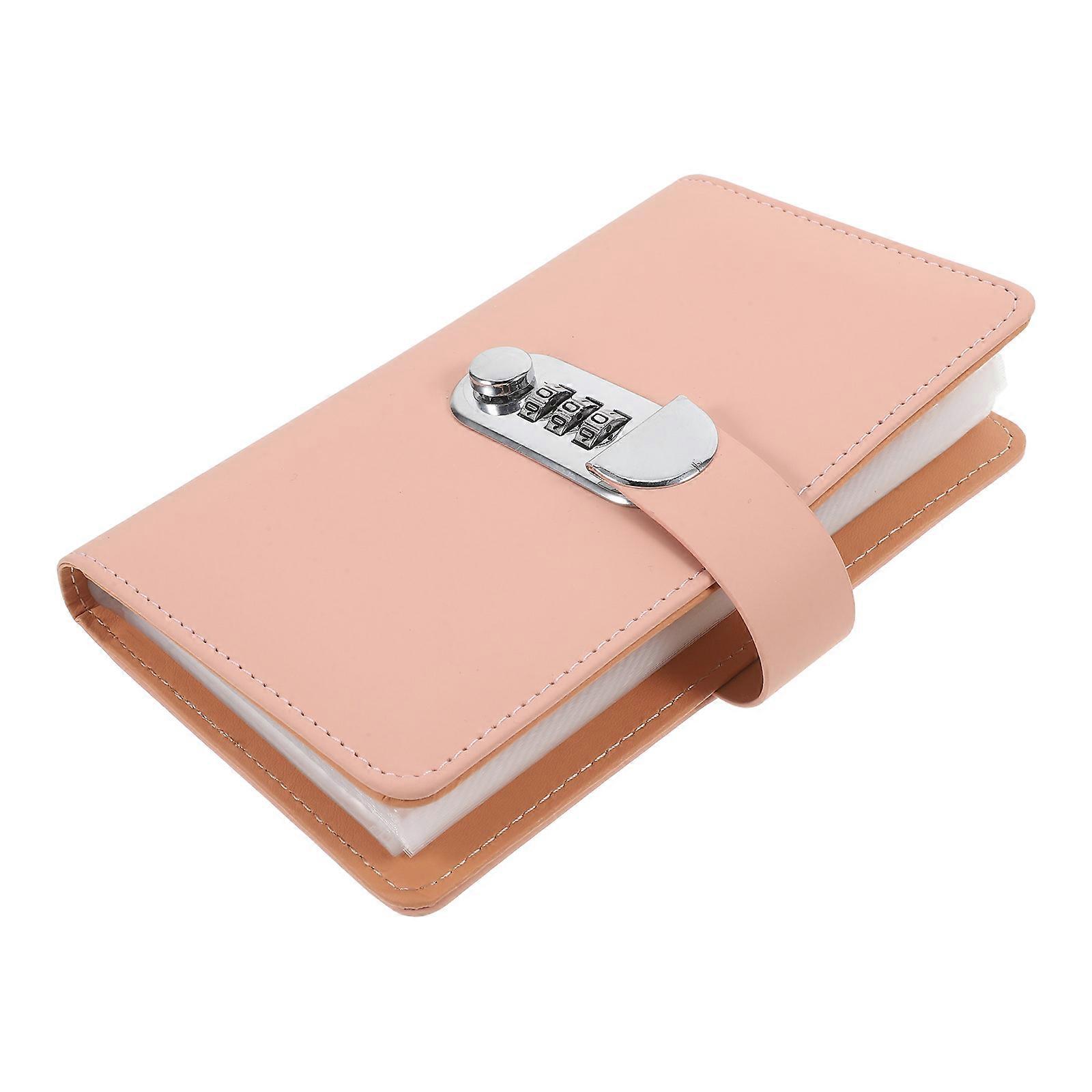 Money Saving Challenge Binder with Lock for Cash Storage 2Pcs Pink PU and Alloy