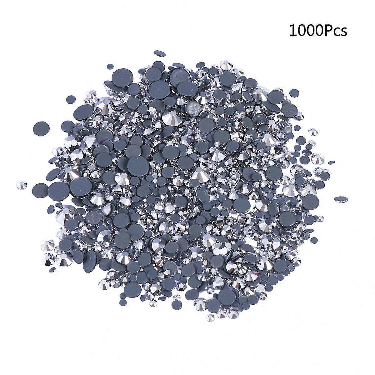 חרוזי זכוכית קריסטל מלאכותיים חצי מכסף DIY לקישוט סט 2000 יחידות