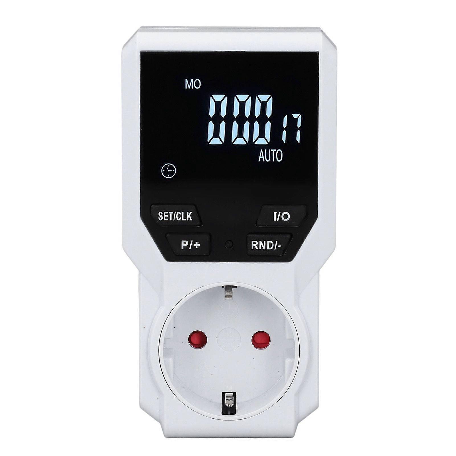 Timer Plug Outlet Digital Electrical Indoor Timed Power Switch Kitchen Home EU Plug 230V