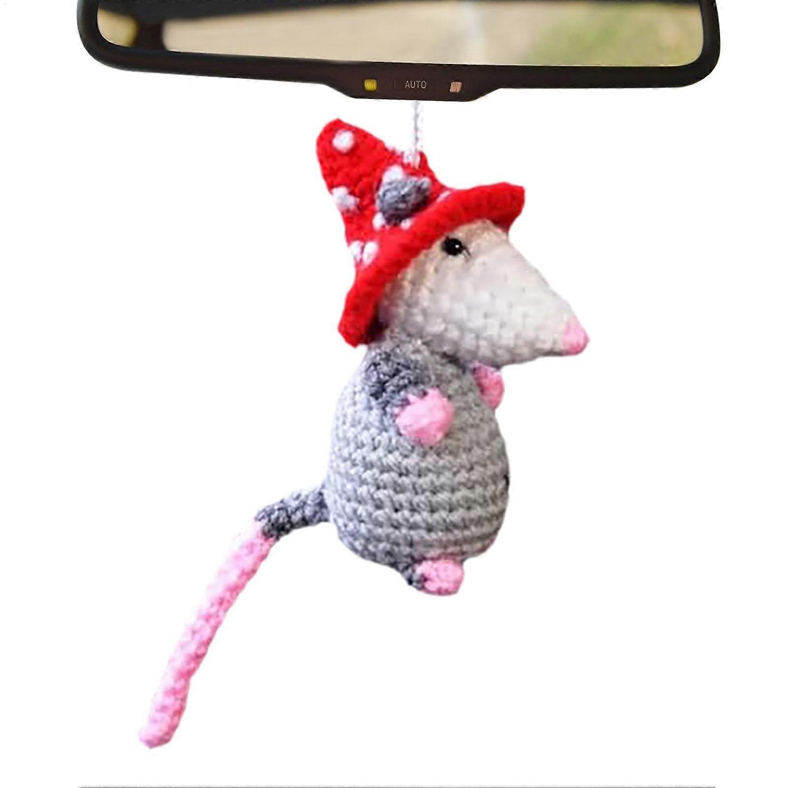 Opossum Car Mirror Pendant Opossum Rearview Mirror Charm Hangable Car Accessory Cute Decor For Home And Bag Decor