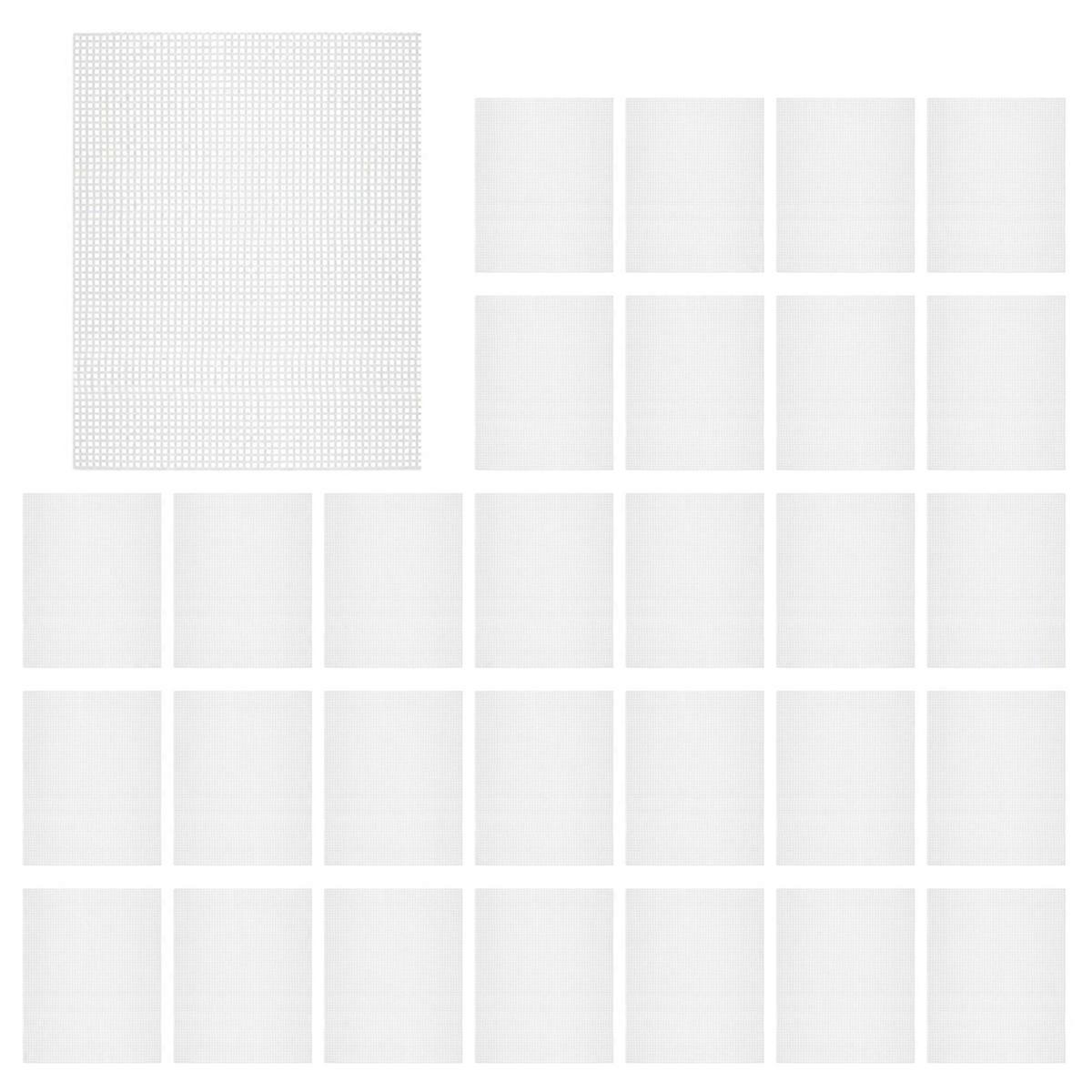 10 stk. netplastlærredsark 19,6 x 13 tommer til broderi