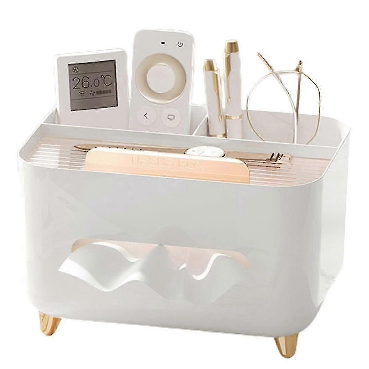 ティッシュ収納ボックス、多機能ティッシュボックスホルダー、モダンティッシュディスペンサー、ティッシュカバーナイトスタンドオーガナイザー、b