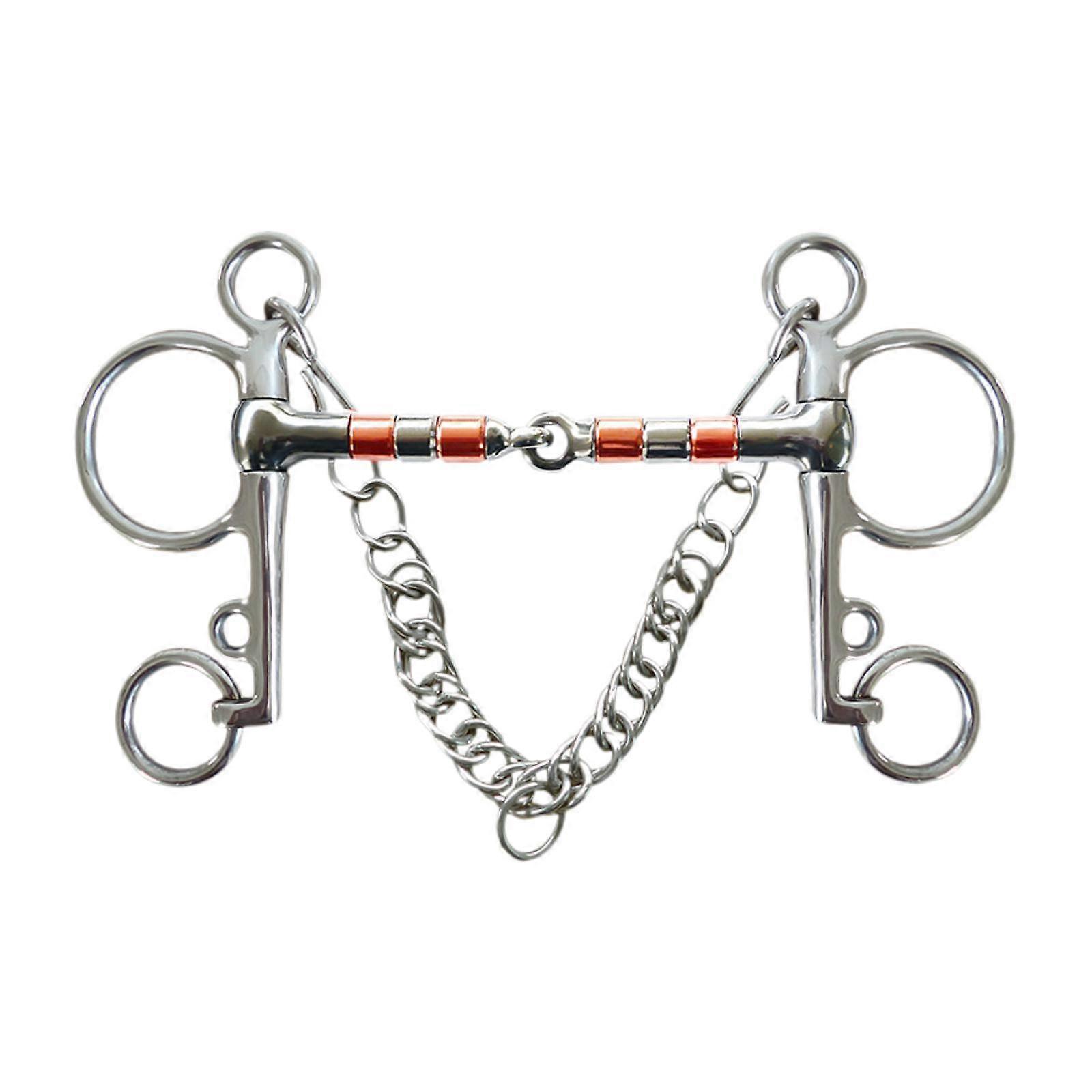 Horse Bit Full Cheek Bit Rustproof Training Erian Equipment for Snaffle Bit 135mm