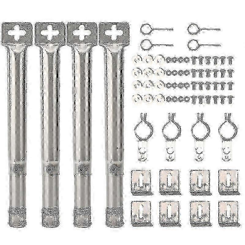 4pcs καθολική ρυθμιζόμενη από ανοξείδωτο χάλυβα αερίου γκριλ αντικατάσταση ευθεία σωλήνα καυστήρα σωλήνων Barbe