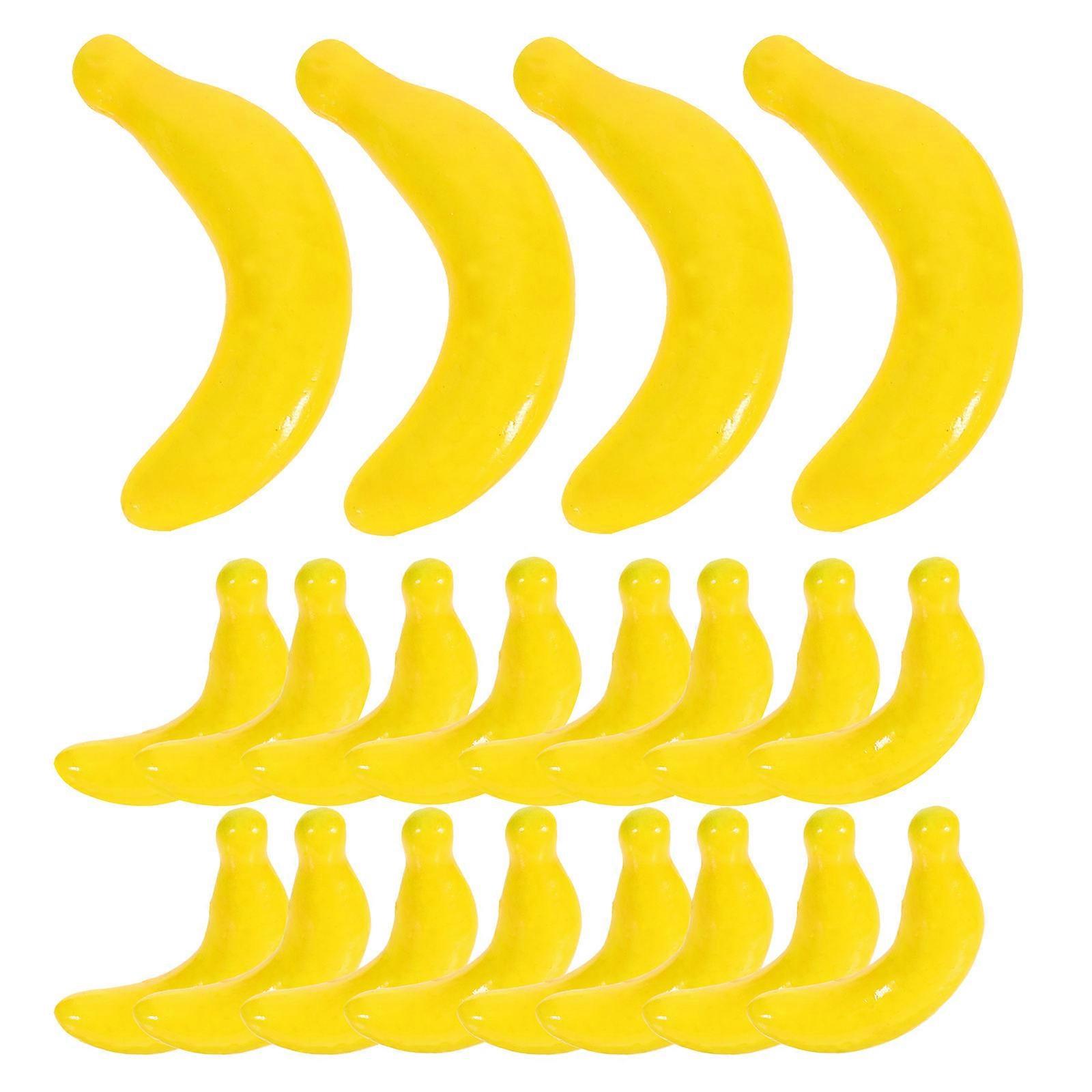 Artificial Banana Model 80 Pcs Simulation Fruit For Teaching Aid Photography Props Decoration Yellow Color Realistic Design