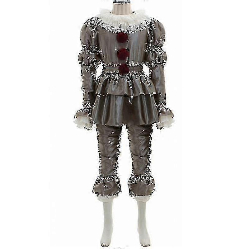 Herren Pennywise Clown Anzug Outfit Set Kostüm Erwachsene Kostüm Kleidung Halloween Party
