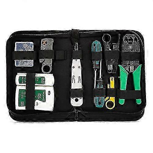 Network Repair Tool Kit, Crimping Tool, Cable Tester, Connectors, Tool Crimper Suitable For Computer Diy For Rj45 Rj11 Cat5e Cat 6 Cable Tester