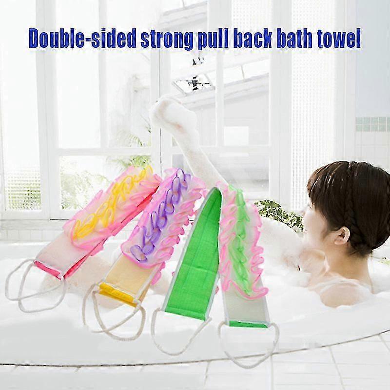 Double-sided Strong Pull Back Bath Ball Bath Towel Thickening Rectangular Dual-use Towel