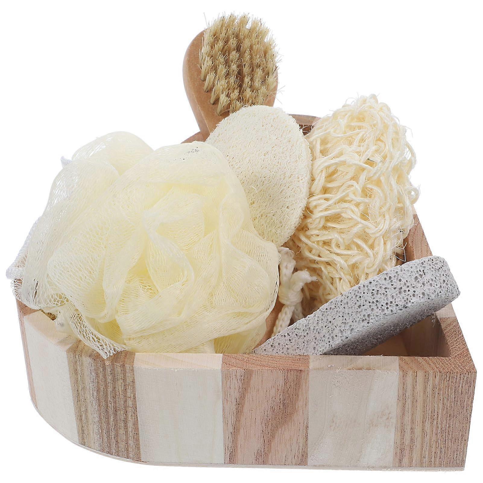 Bath Box for Women Body Scrubber, Shower Tool Kit, Foot Grinding Tool, Shower Bath Supplies