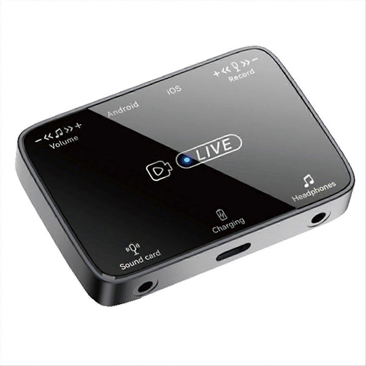 Adaptateur de carte son de diffusion en direct 2 en 1 adapté à l’interface Apple/Typec Universal Stereo Karaoke