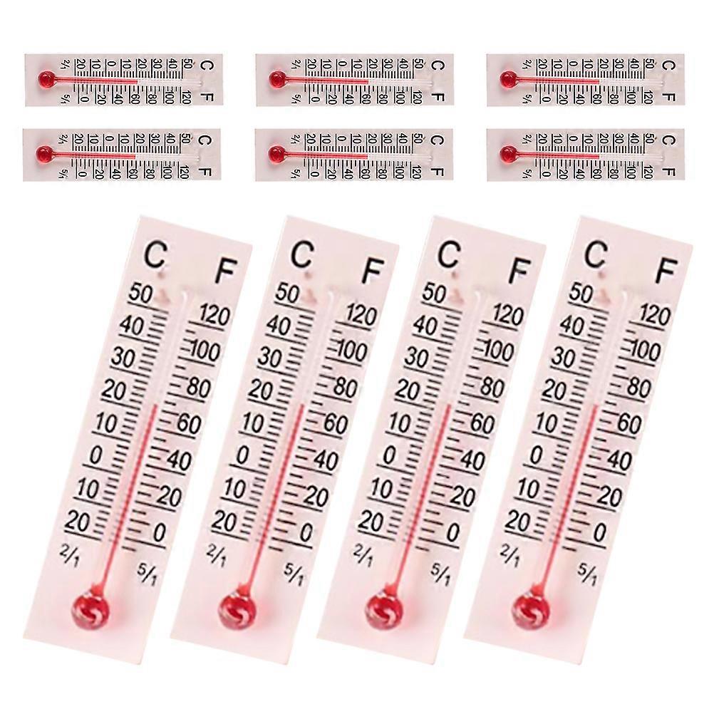 White Analog Thermometer Dollhouse Thermometer Models for Accurate Measurement 30Pcs