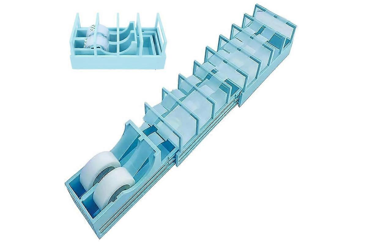 2Pcs Tape Dispenser for Gift Wrapping with Standard and Washi Tape-Blue