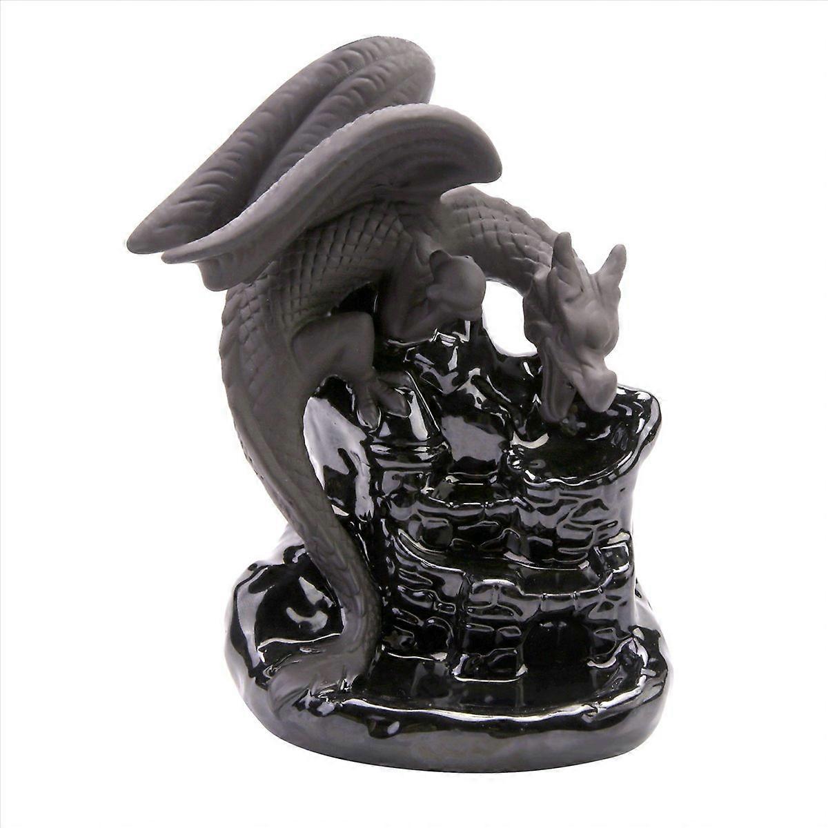 Dragon Zen Decor Waterfall Incense Cone Holder Meditation Backflow