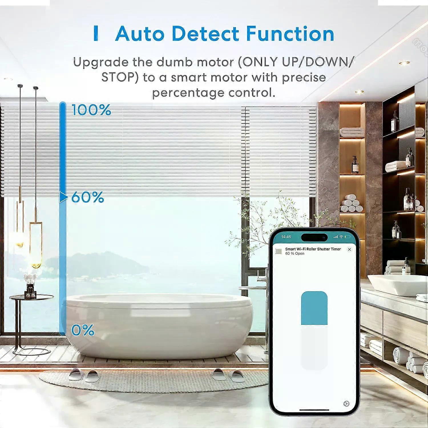 Meross HomeKit Smart Wi-Fi Roller Shutter Timer Electric Motor Curtain ...
