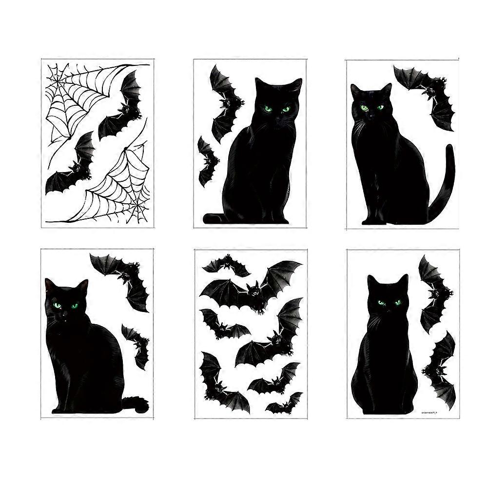 Halloween Decoration Spider Net Bat Window Stickers