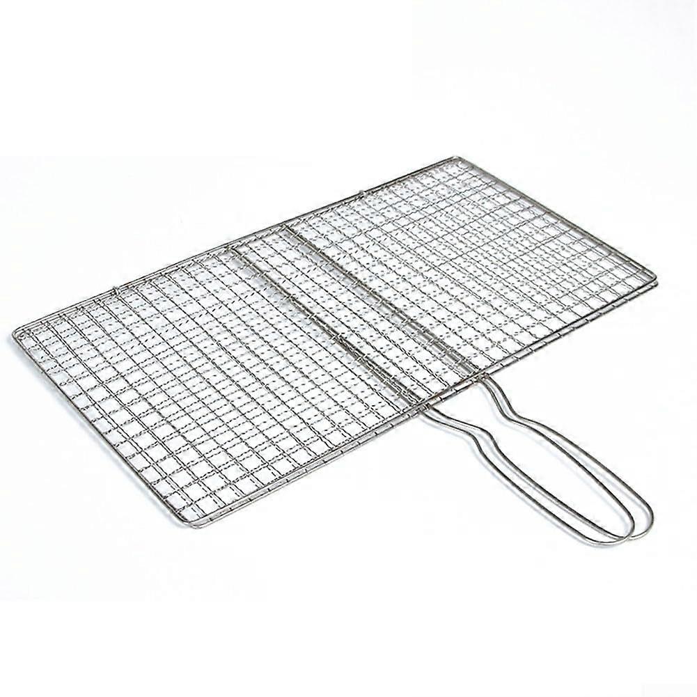 Heat Resistant Handle Grill Basket For Barbecue Meat Fish Vegetables Charcoal Or Gas Grills With Secure Mesh Holder