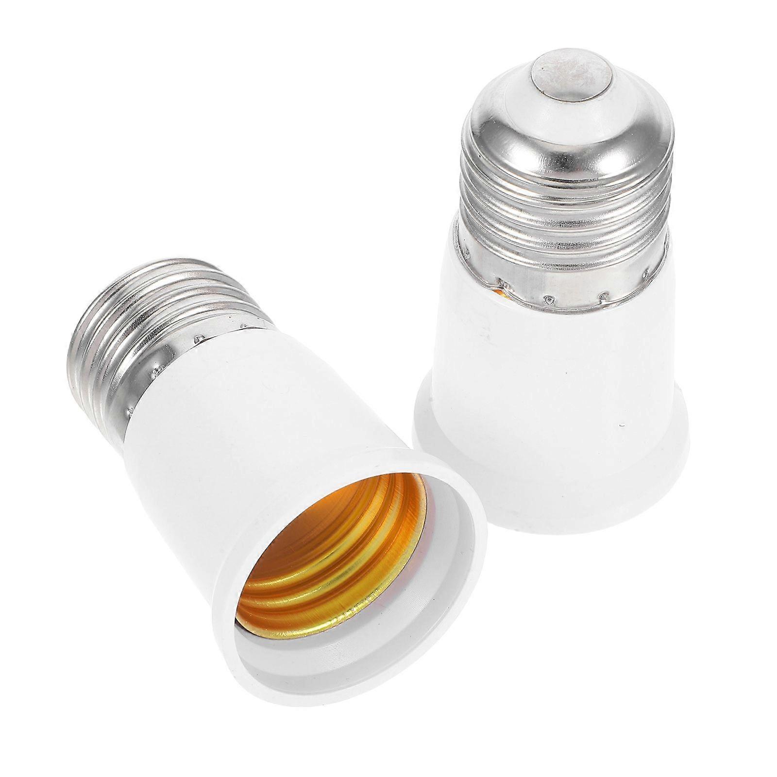 2pcs Bulb Socket Extender E27 Light Adapter Extension Light Holder Adapter Light Bulb Socket Extension LED Bulb Base Adapter Lamp Replacement Socket f