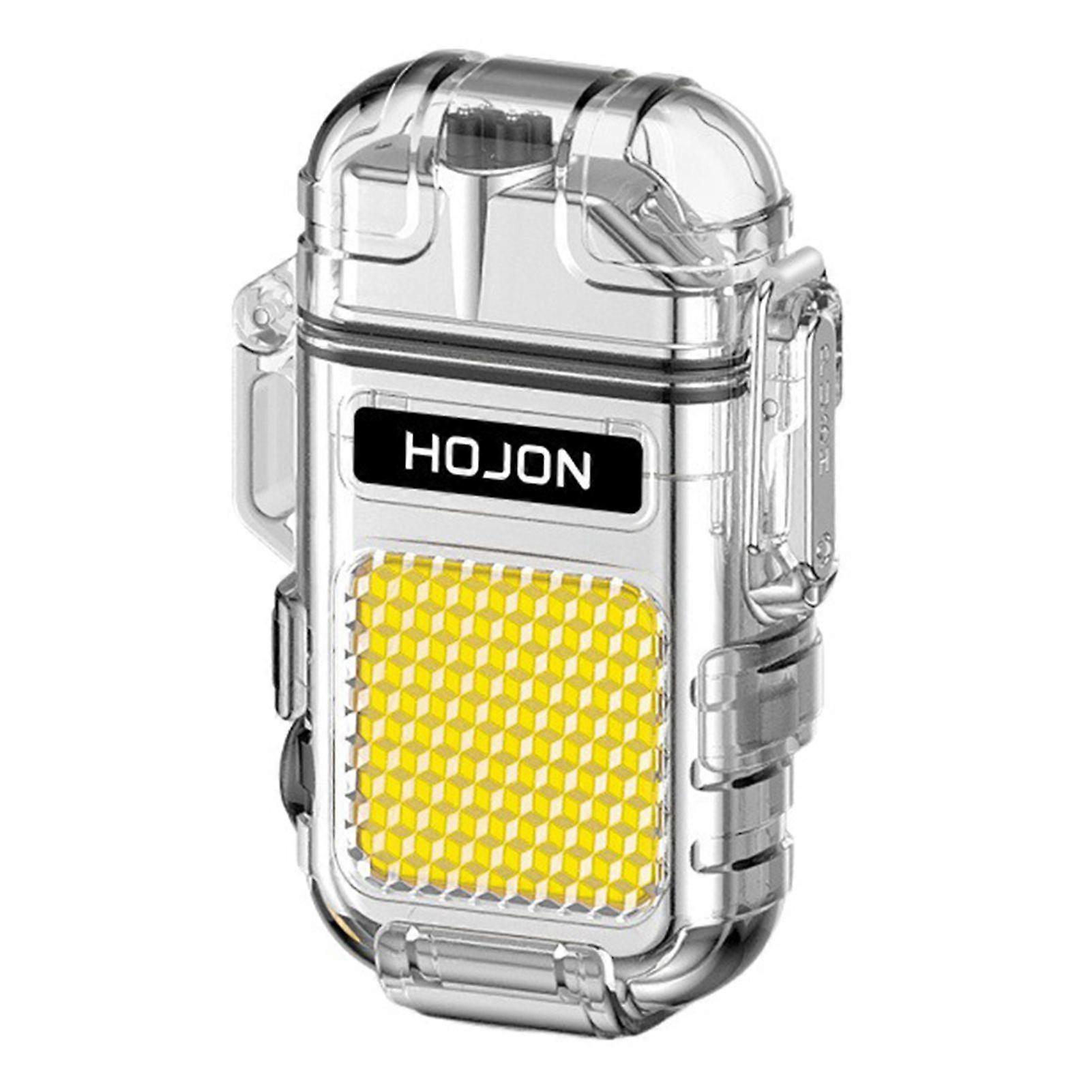 Usb Rechargeable Arc Lighter for Camping Windproof, Waterproof, Portable Outdoor Survival Tool with Flashlight