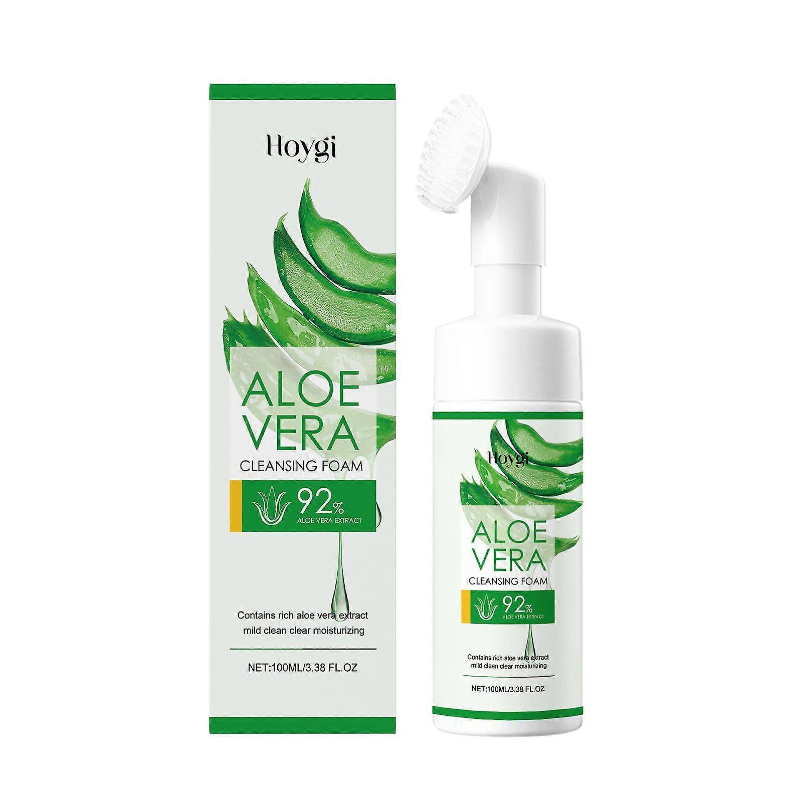 Hoygi Aloe Vera Cleansing Foam Gently Cleanses The Pores Of The Face, Hydrates And Controls Oil, And Keeps The Skin Hydrated Without Causing Tightness