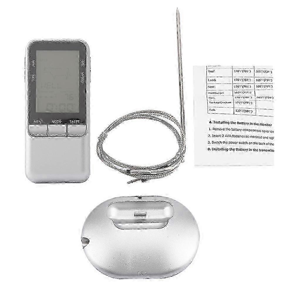 Digital Wireless BBQ Grill Thermometer BBQ Cooking Food Probe