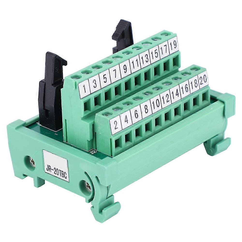 Terminal Block Connector PLC Module IDC-20P 35mm DIN Rail Wiring Electrical Supplies